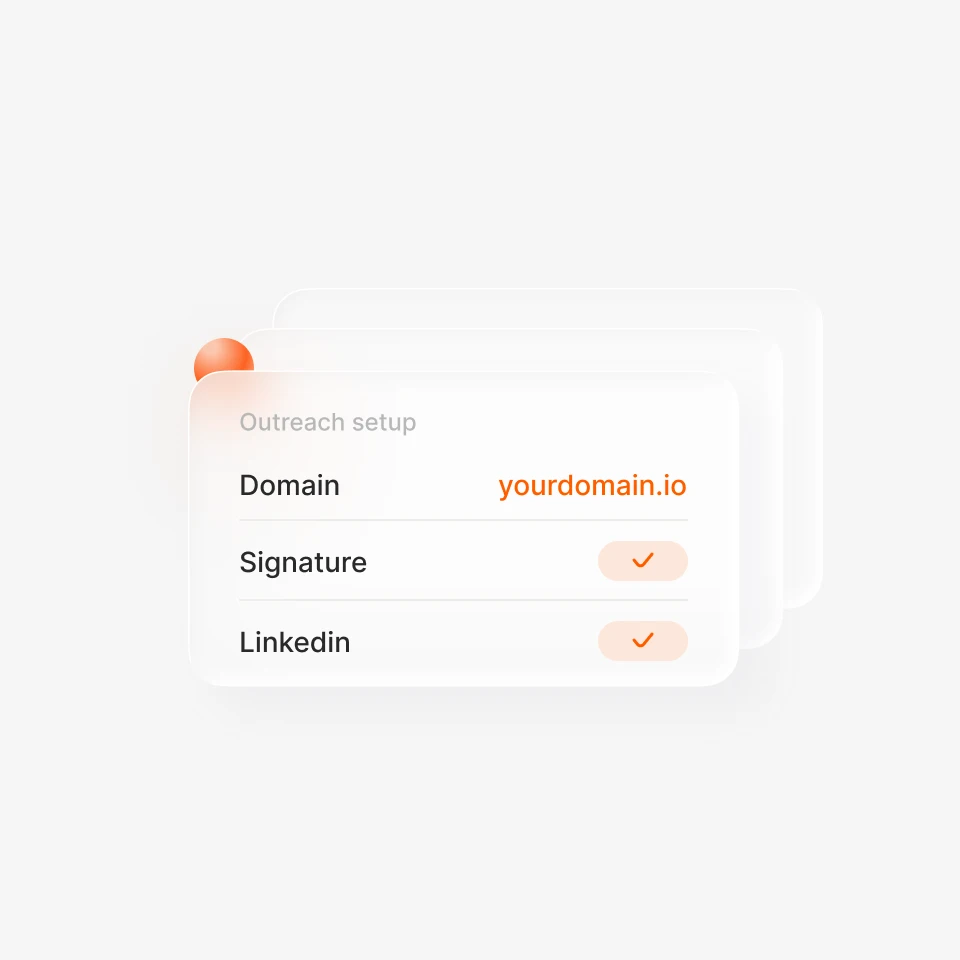 Outreach setup with a lookalike domain and brand-aligned signature